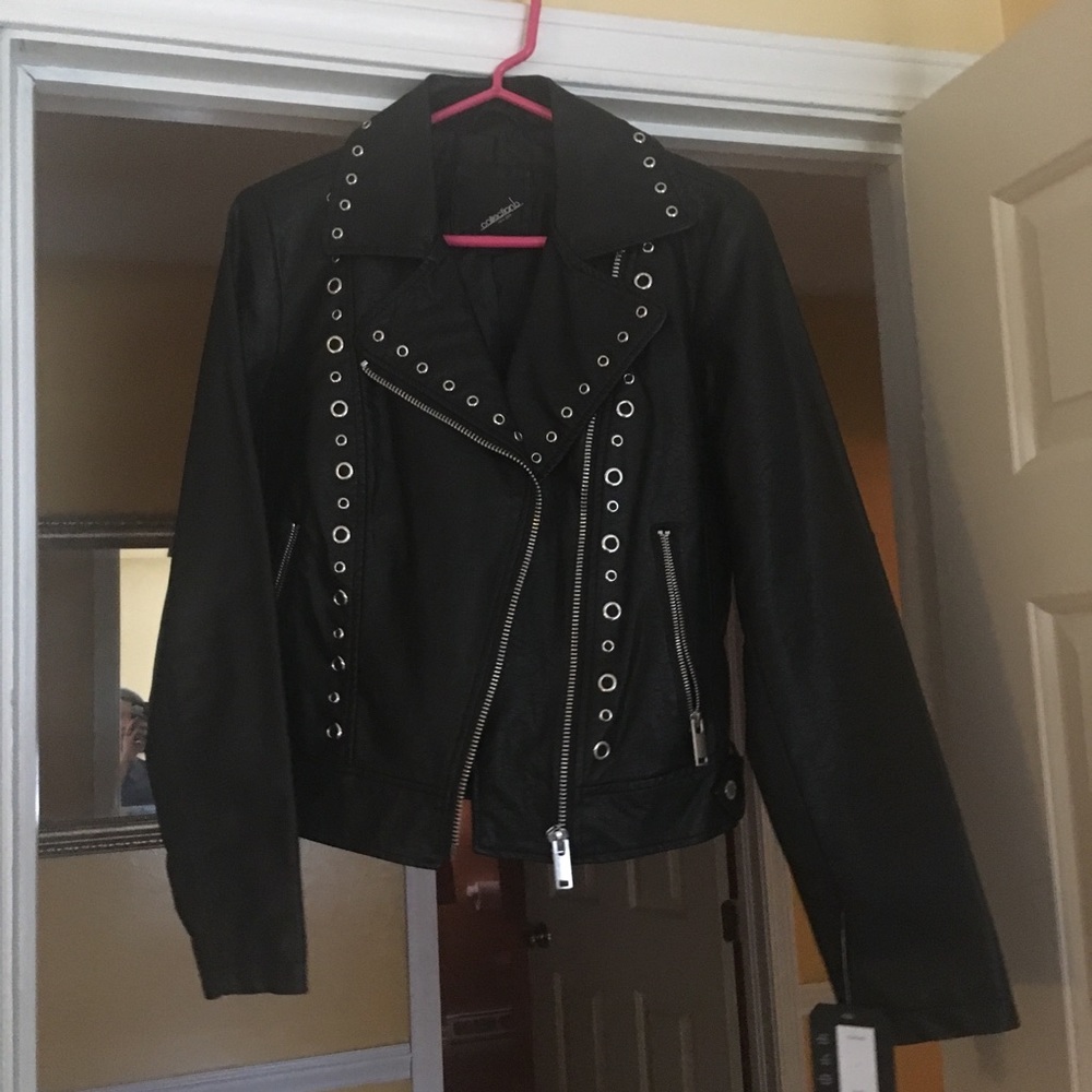 Collection b New York faux leather Grommet jacket